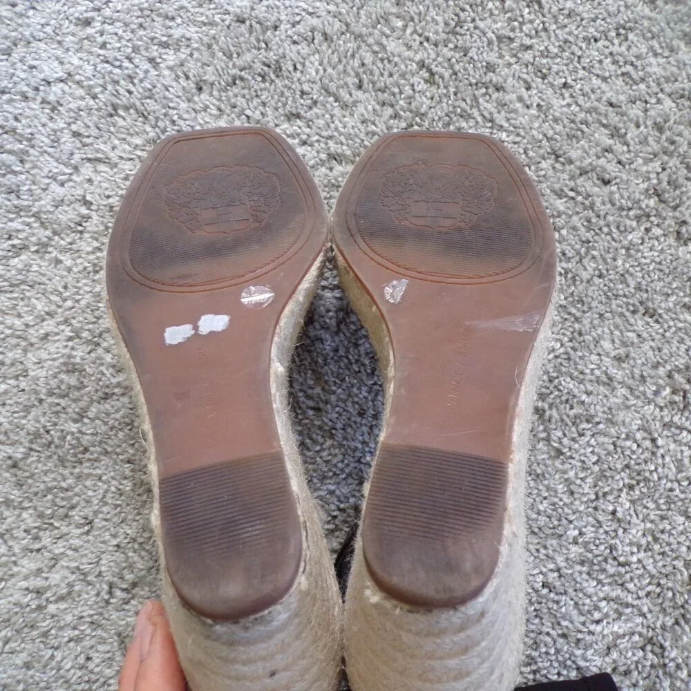 Vince Camuto Leather wedge espadrilles 9.5
